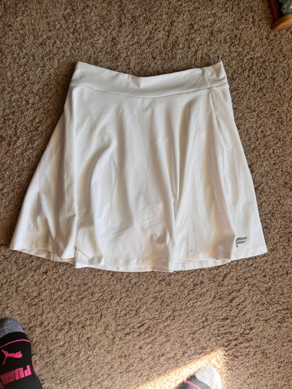 Fabletics White Circle Skater Skort